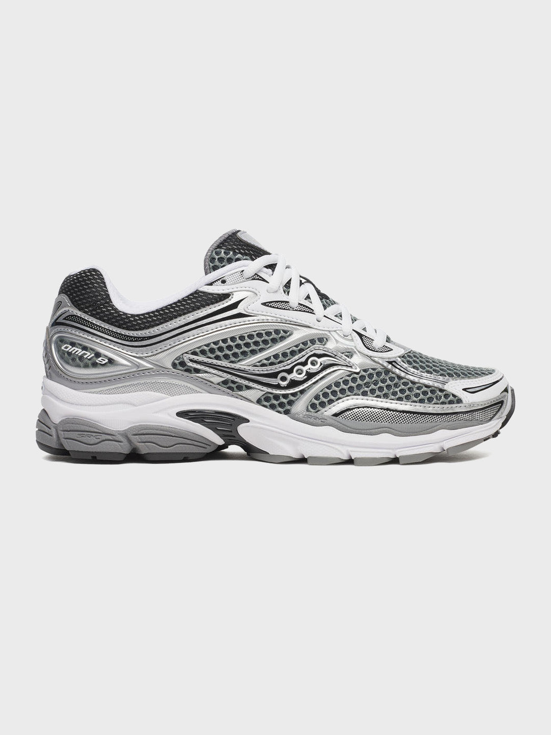 Saucony Progrid Omni 9 Sneakers Grey/Silver - zijkant