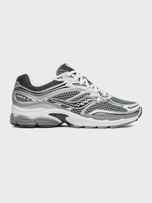 Saucony Progrid Omni 9 Sneakers Grey/Silver - zijkant