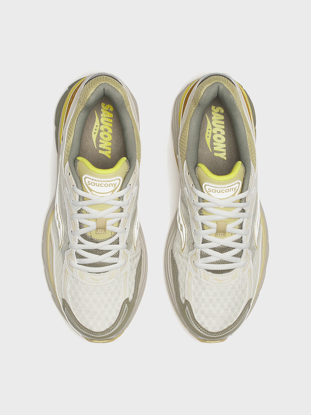 Saucony Progrid Omni 9 Sneakers Ivory/Moss - bovenkant