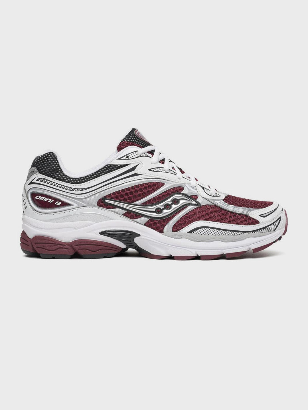 Saucony ProGrid Omni 9 Sneakers | Maroon/White