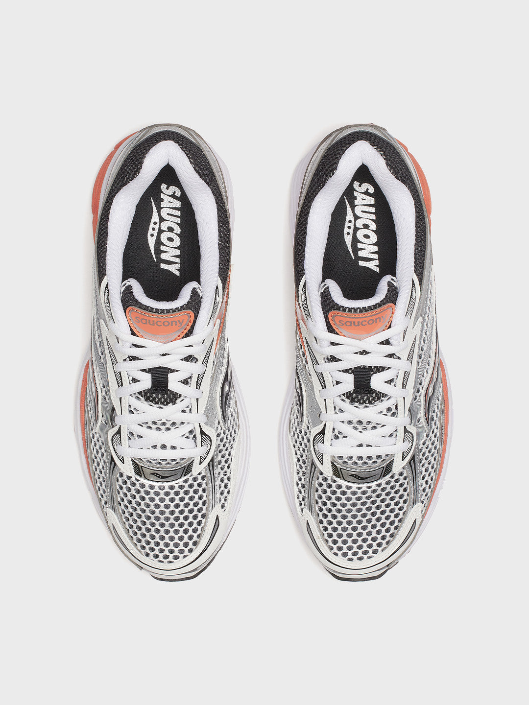 Saucony Progrid Omni 9 Silver/Orange bovenaanzicht