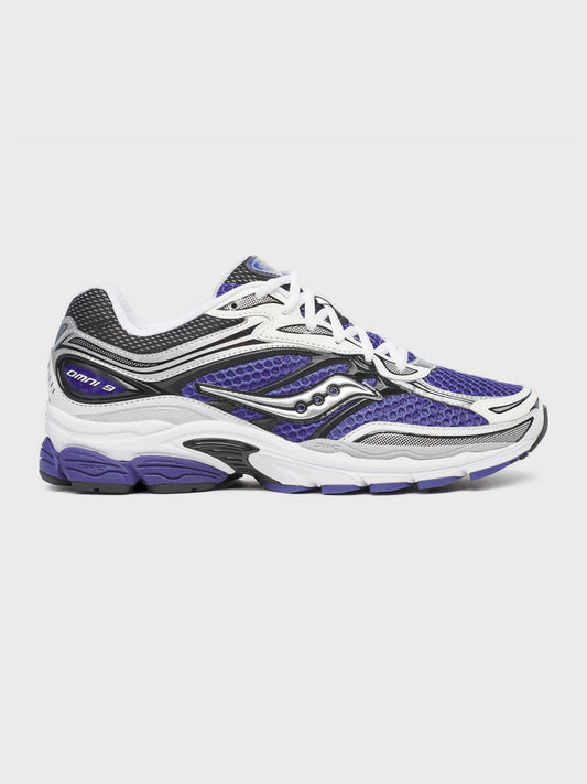 Saucony Progrid Omni 9 Skipper Blue sneaker zijaanzicht