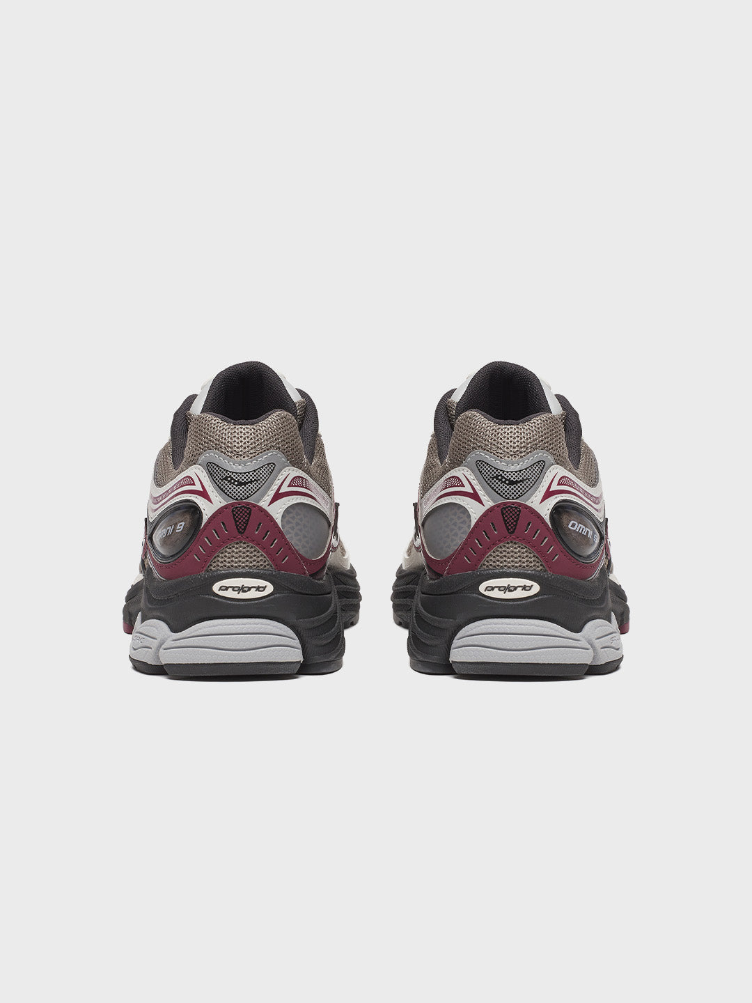 Saucony Progrid Omni 9 Sneakers Tan/Maroon achterkant
