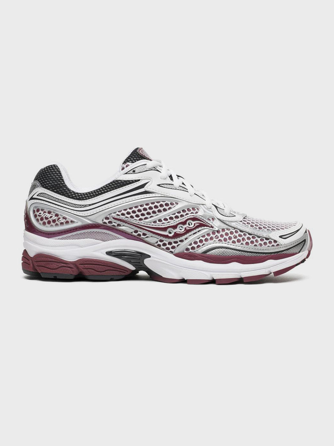Saucony ProGrid Omni 9 Sneakers White/Maroon – S101245-1095 – zijkant
