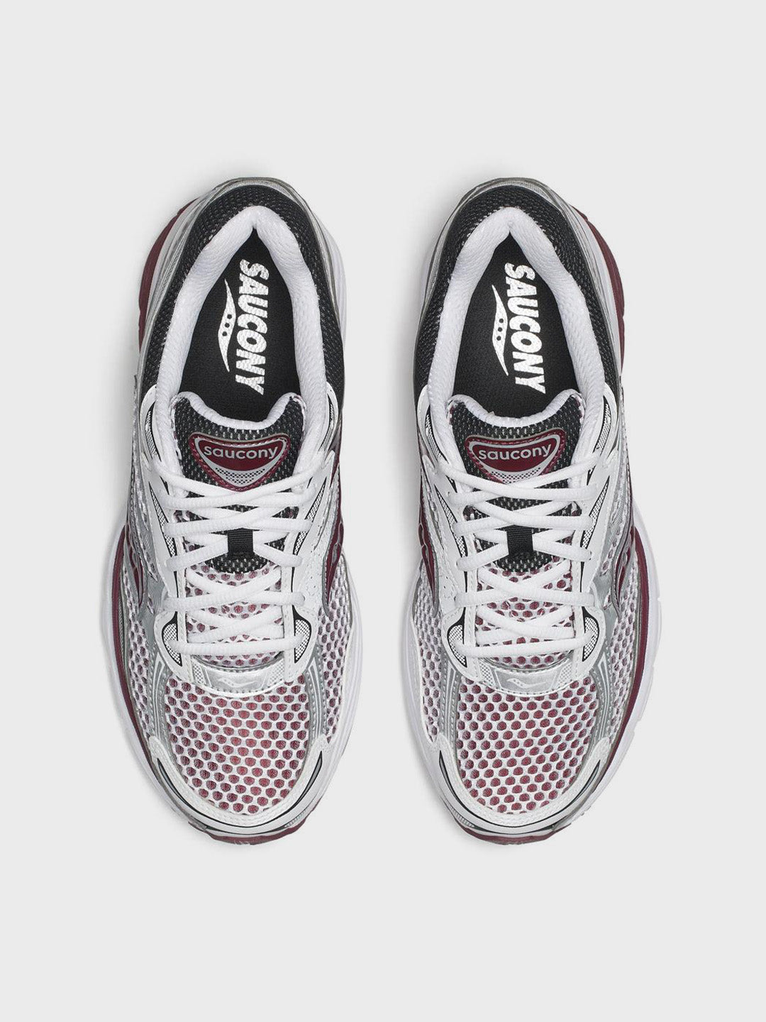 Saucony ProGrid Omni 9 Sneakers White/Maroon – S101245-1095 – bovenkant