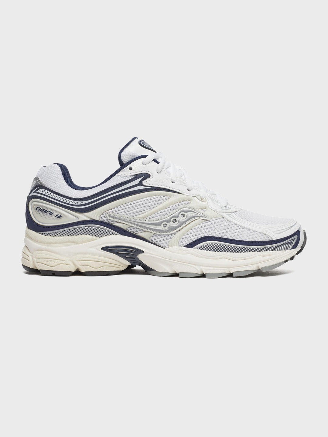Saucony Progrid Omni 9 Sneakers White/Navy - zijkant