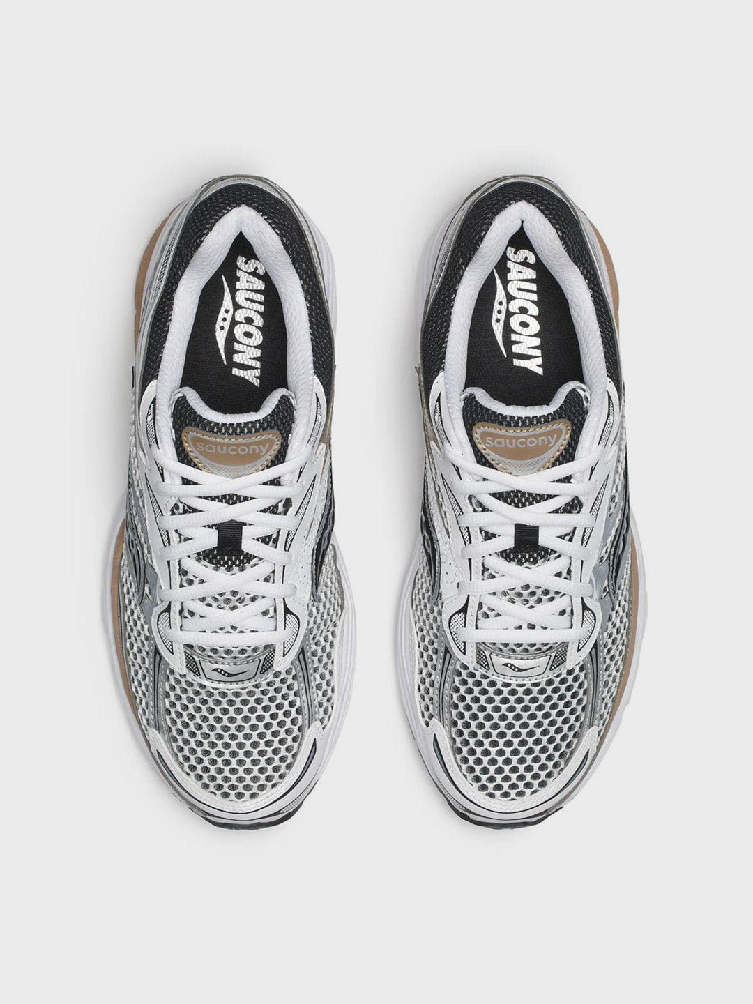 Saucony ProGrid Omni 9 Sneakers White/Saddle – S101245-1097 – bovenzijde