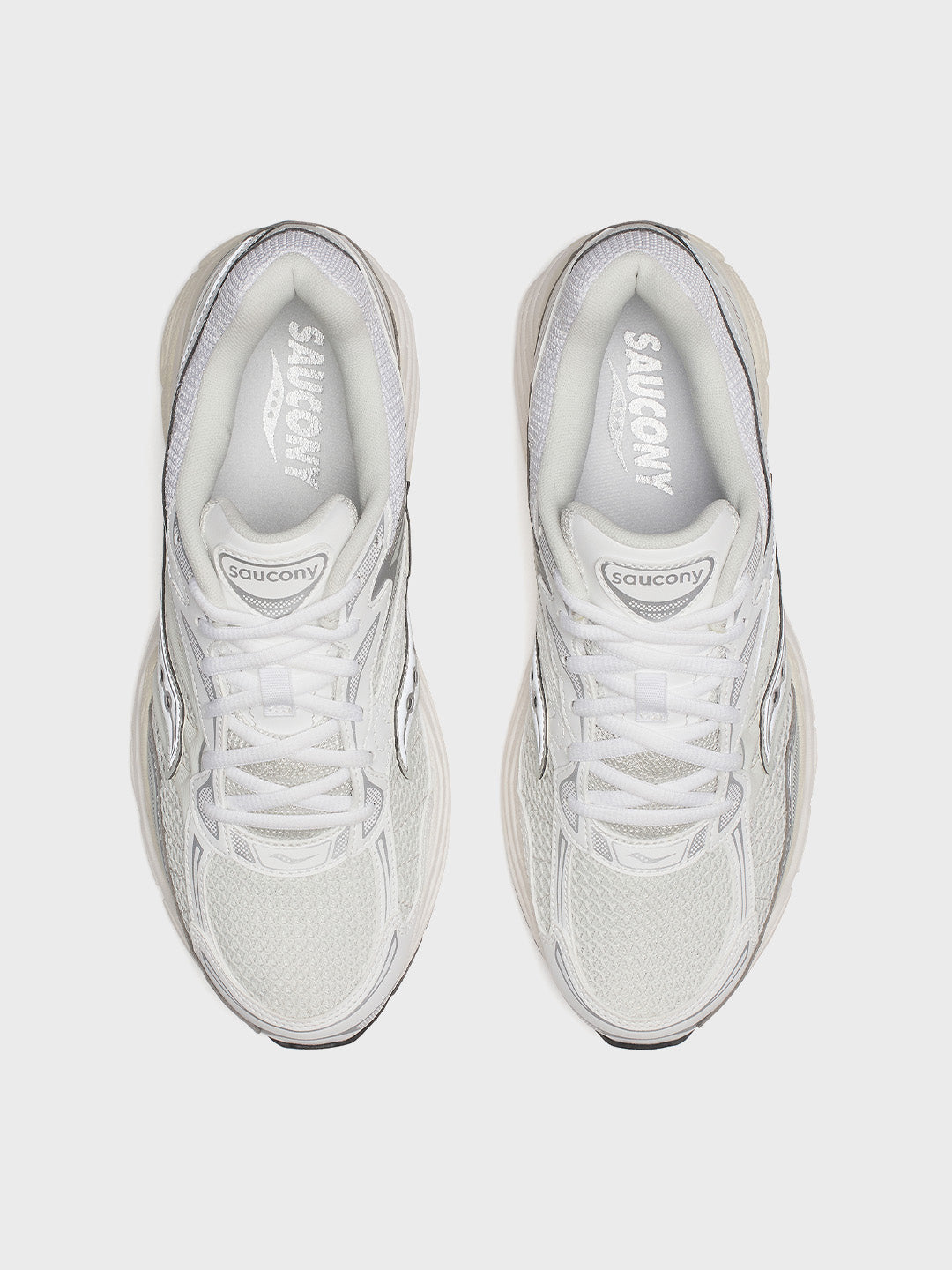 Saucony Progrid Omni 9 White/Silver – bovenaanzicht