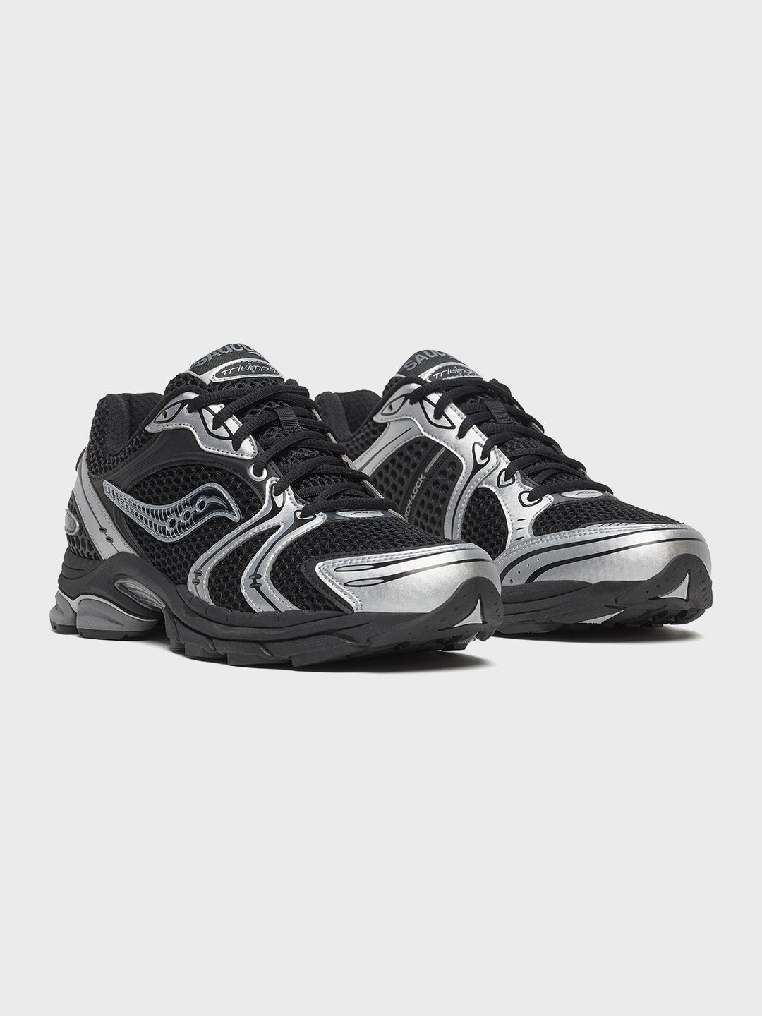 Saucony Progrid Triumph 4 Sneakers Black/Silver - voorkant