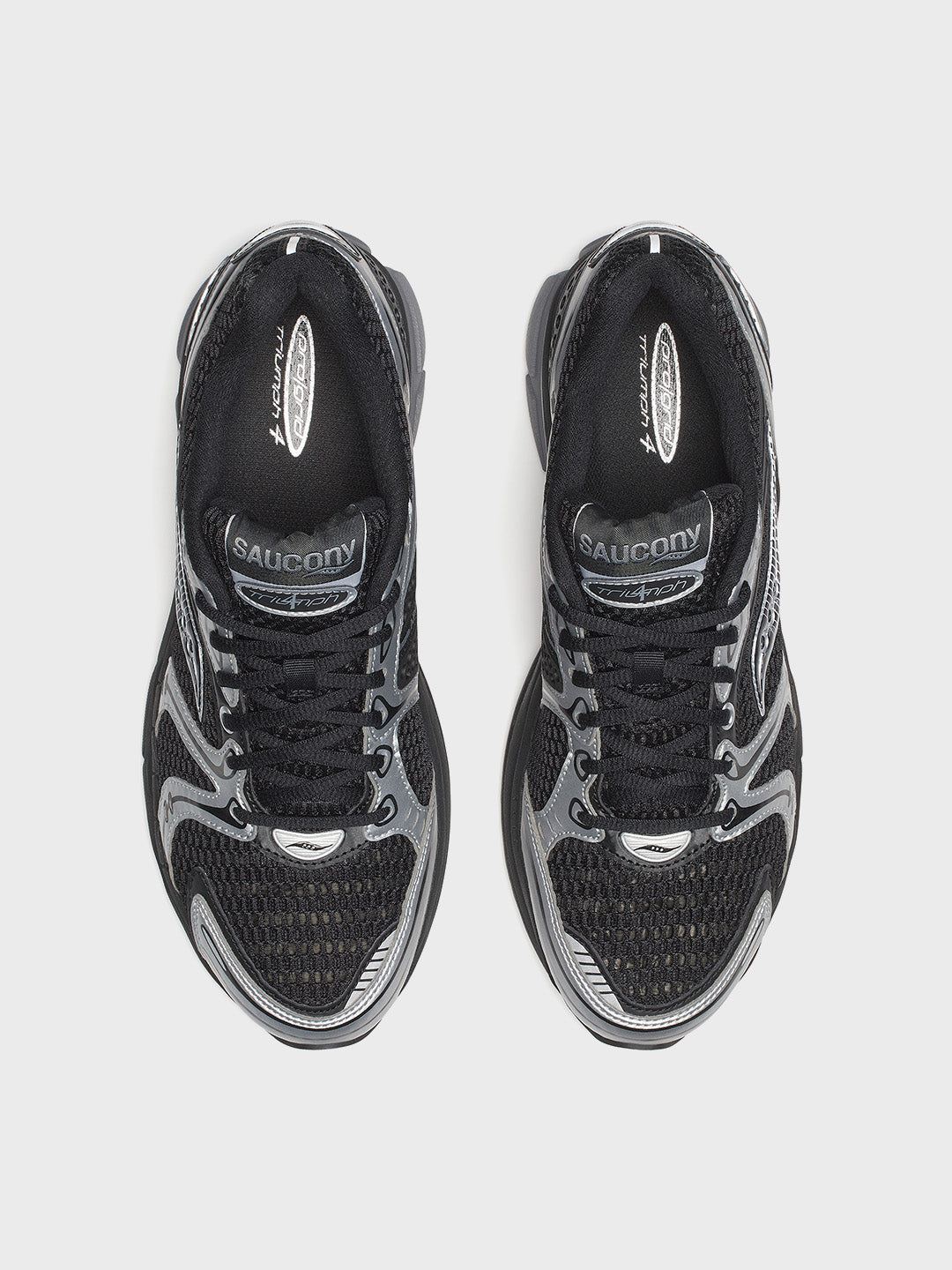 Saucony Progrid Triumph 4 Sneakers Black/Silver - bovenkant