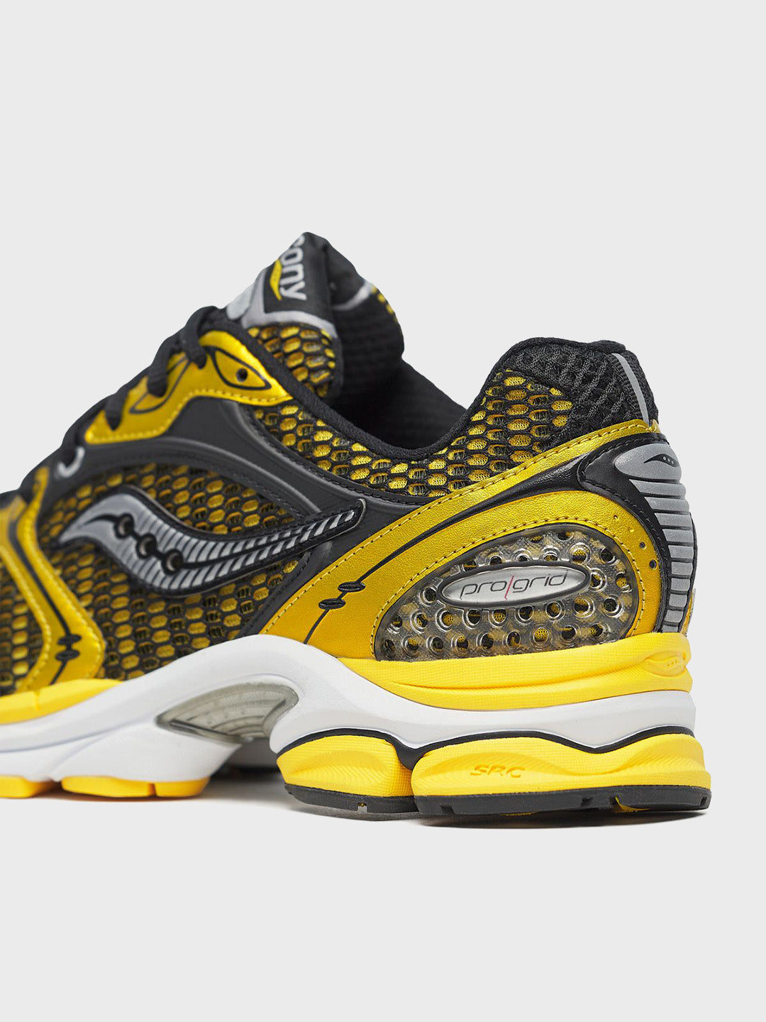 Saucony ProGrid Triumph 4 Sneakers Lemon Chrome - close-up achterkant