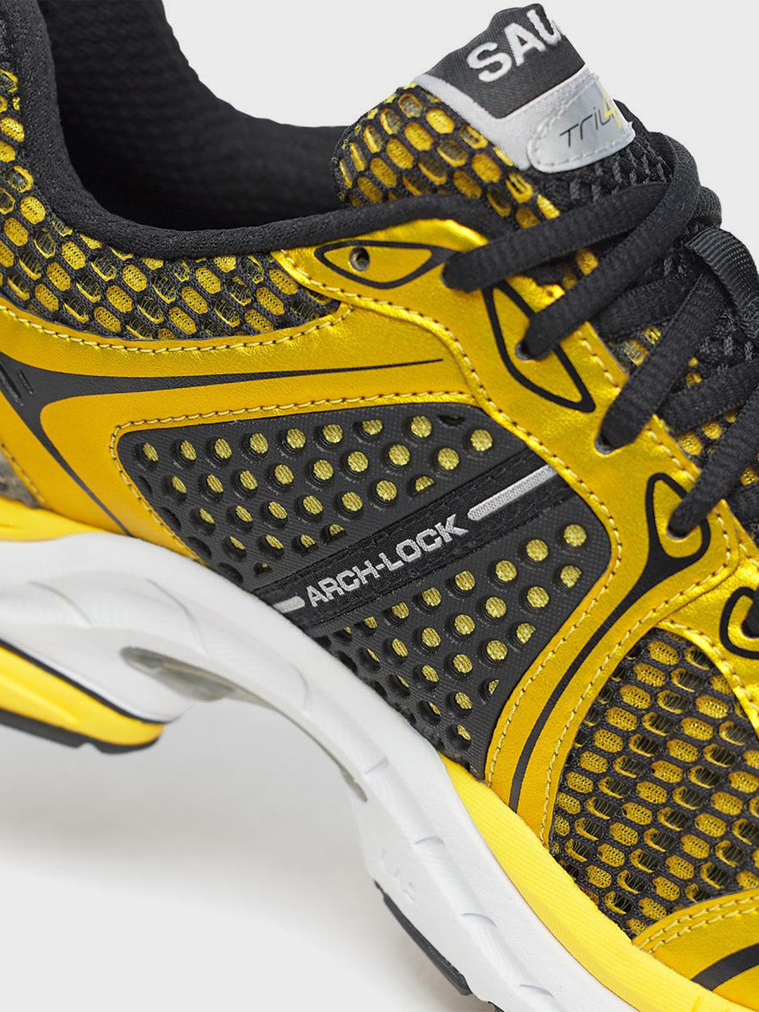 Saucony ProGrid Triumph 4 Sneakers Lemon Chrome - close-up binnenzijde