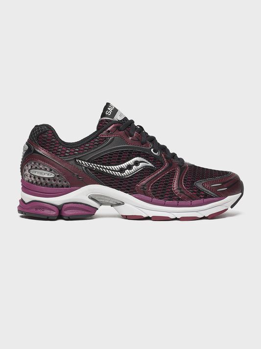 Zijaanzicht Saucony Progrid Triumph 4 Sneakers in Maroon/Black