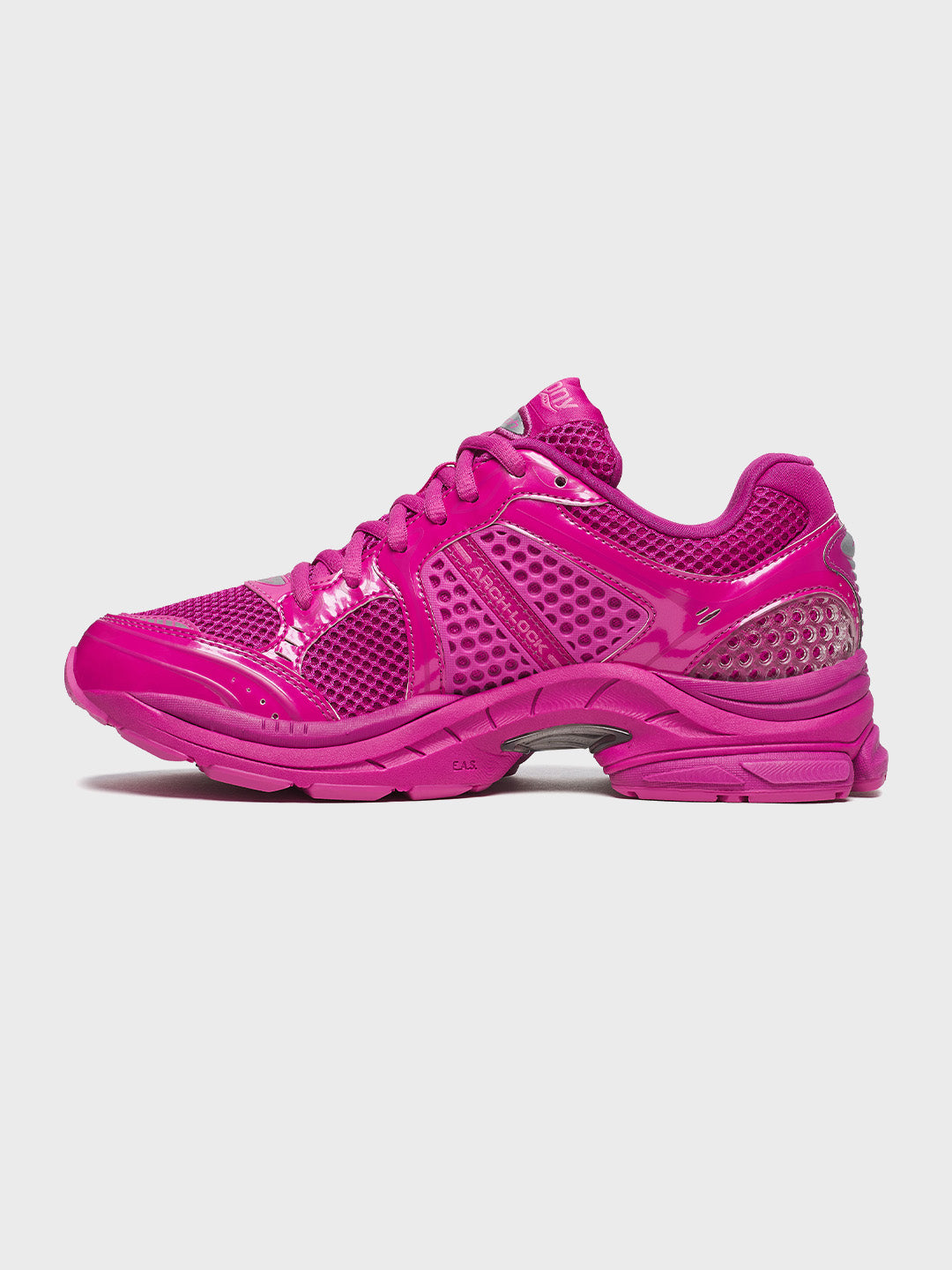 Binnenzijde van de Saucony sneaker met mesh en leather afwerking