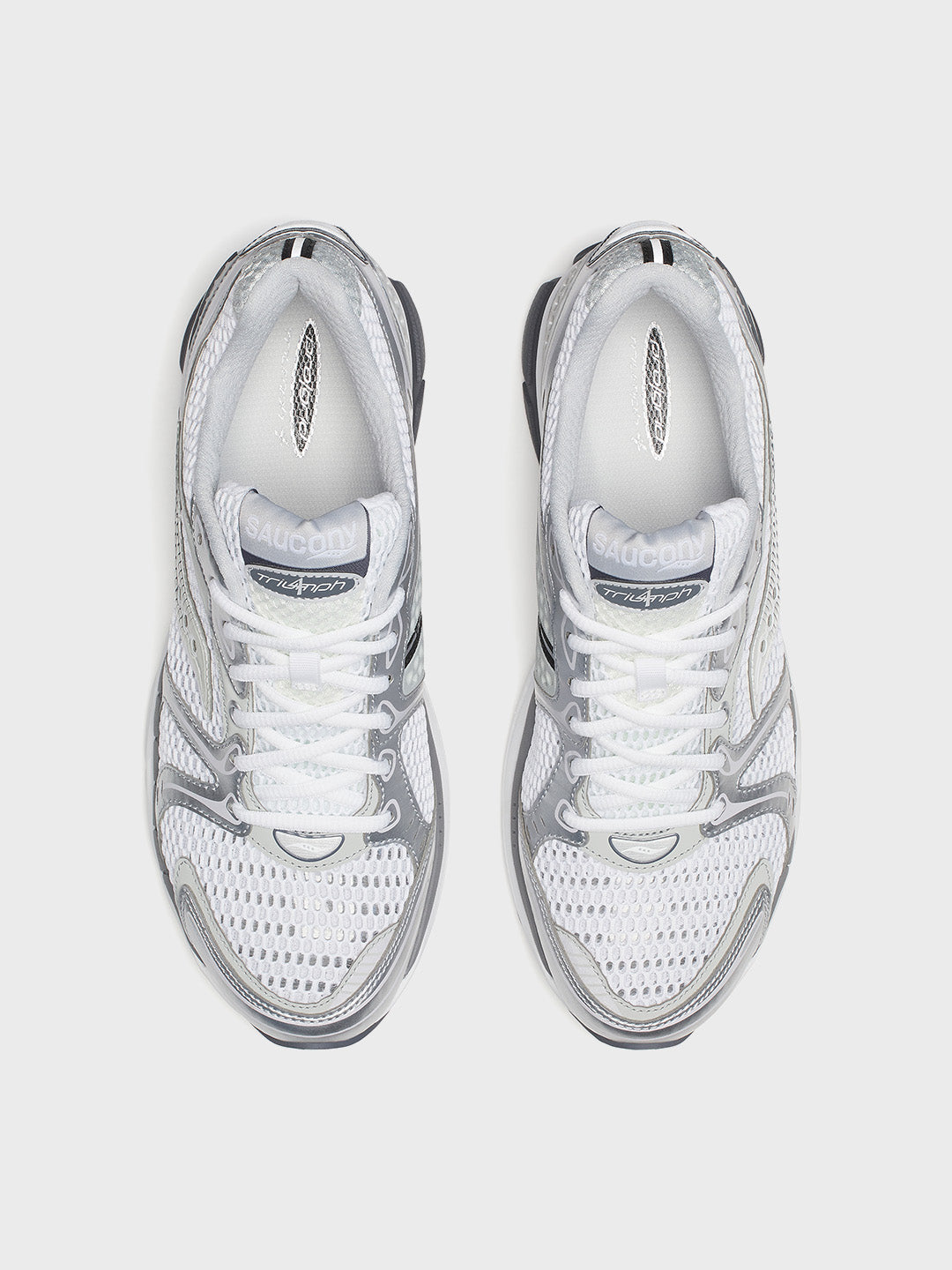 Saucony Progrid Triumph 4 Sneakers White/Silver - bovenzijde