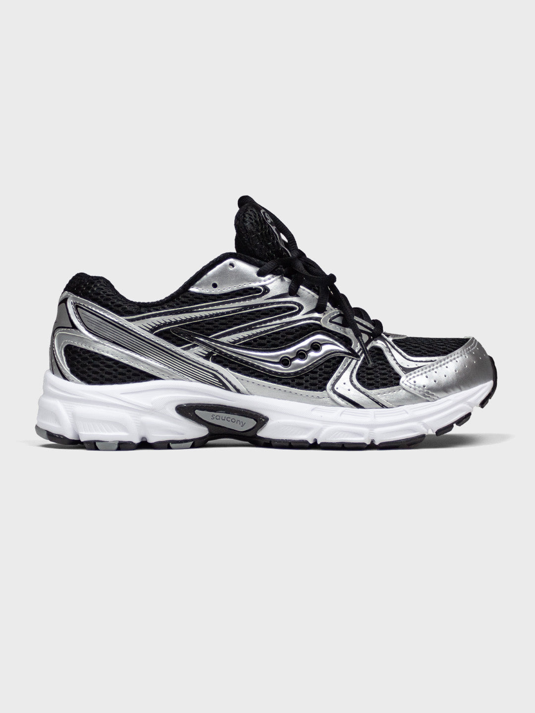 saucony shoes black silver