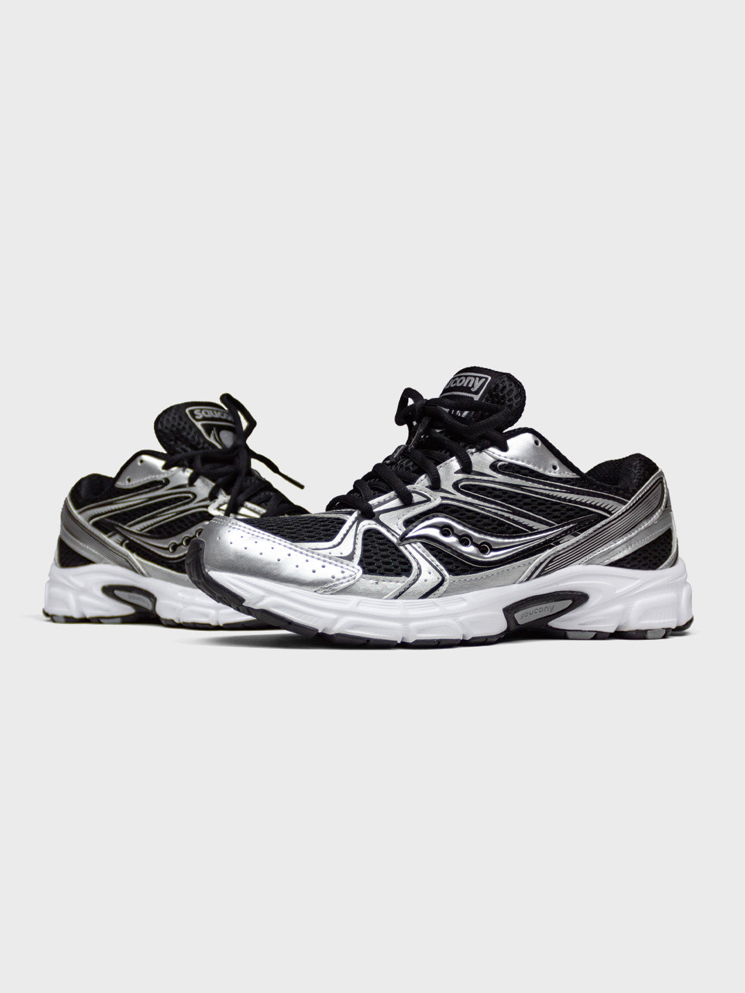 saucony shoes black silver