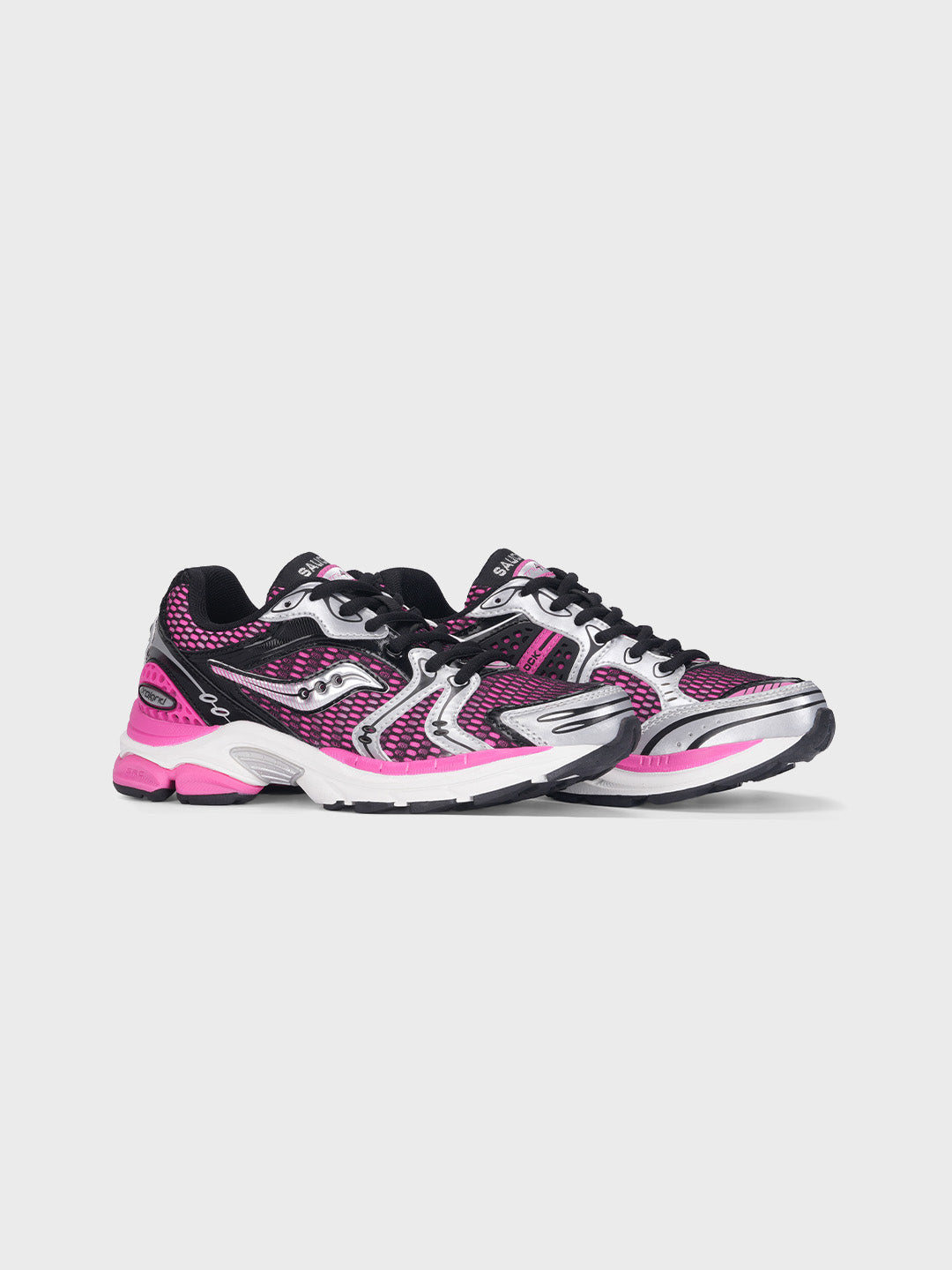 Saucony Triumph 4 KDZ Junior Sneakers Black/Pink - voorkant