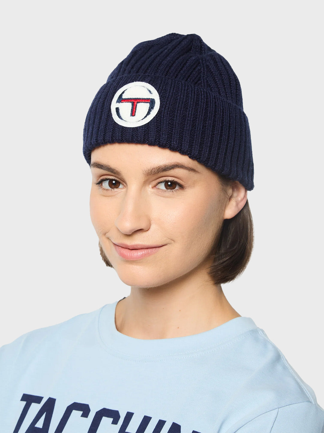 Sergio Tacchini wool beanie blue