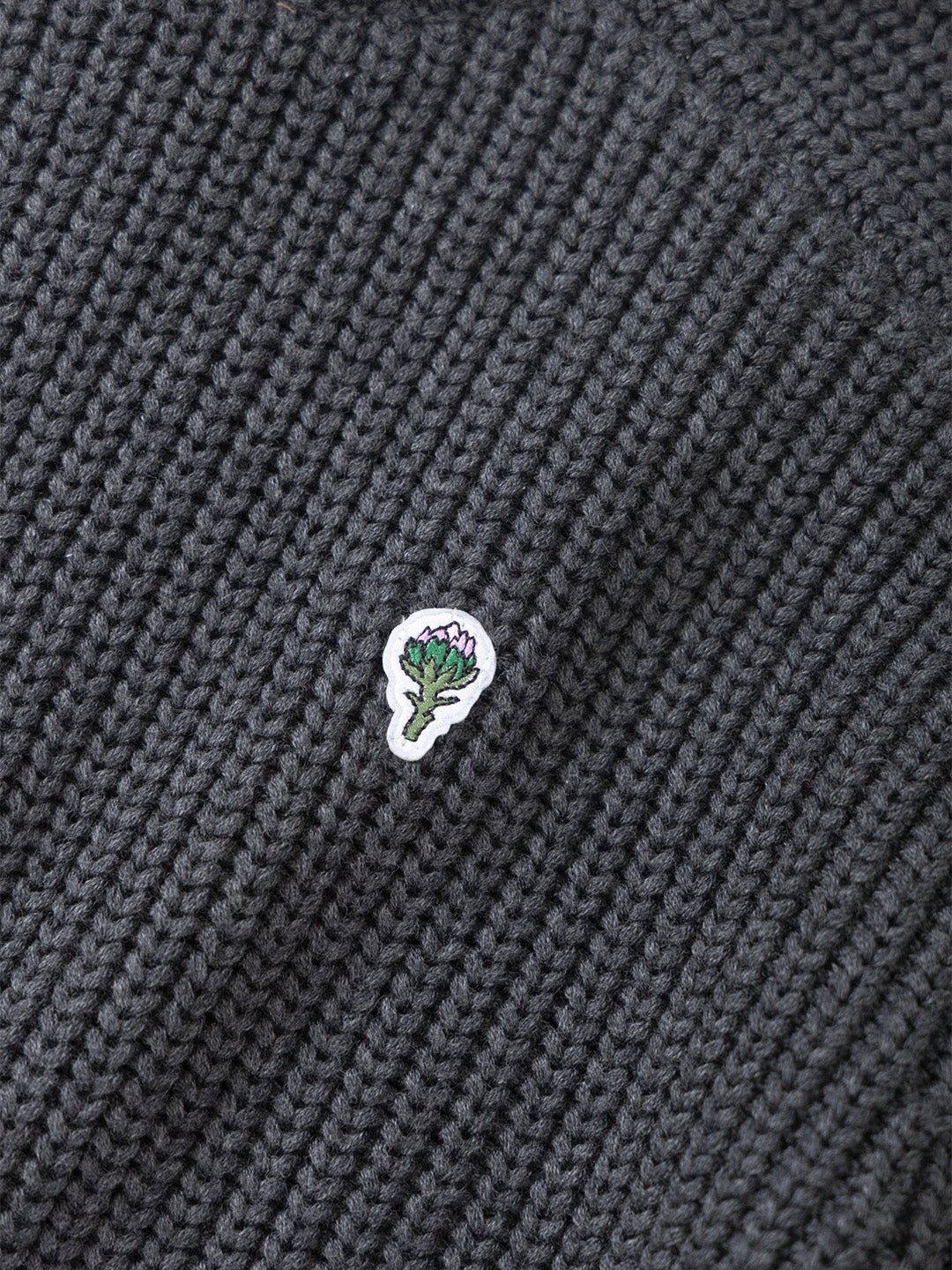 Service Works Artichoke Chunky Knitted Sweater Charcoal – close-up