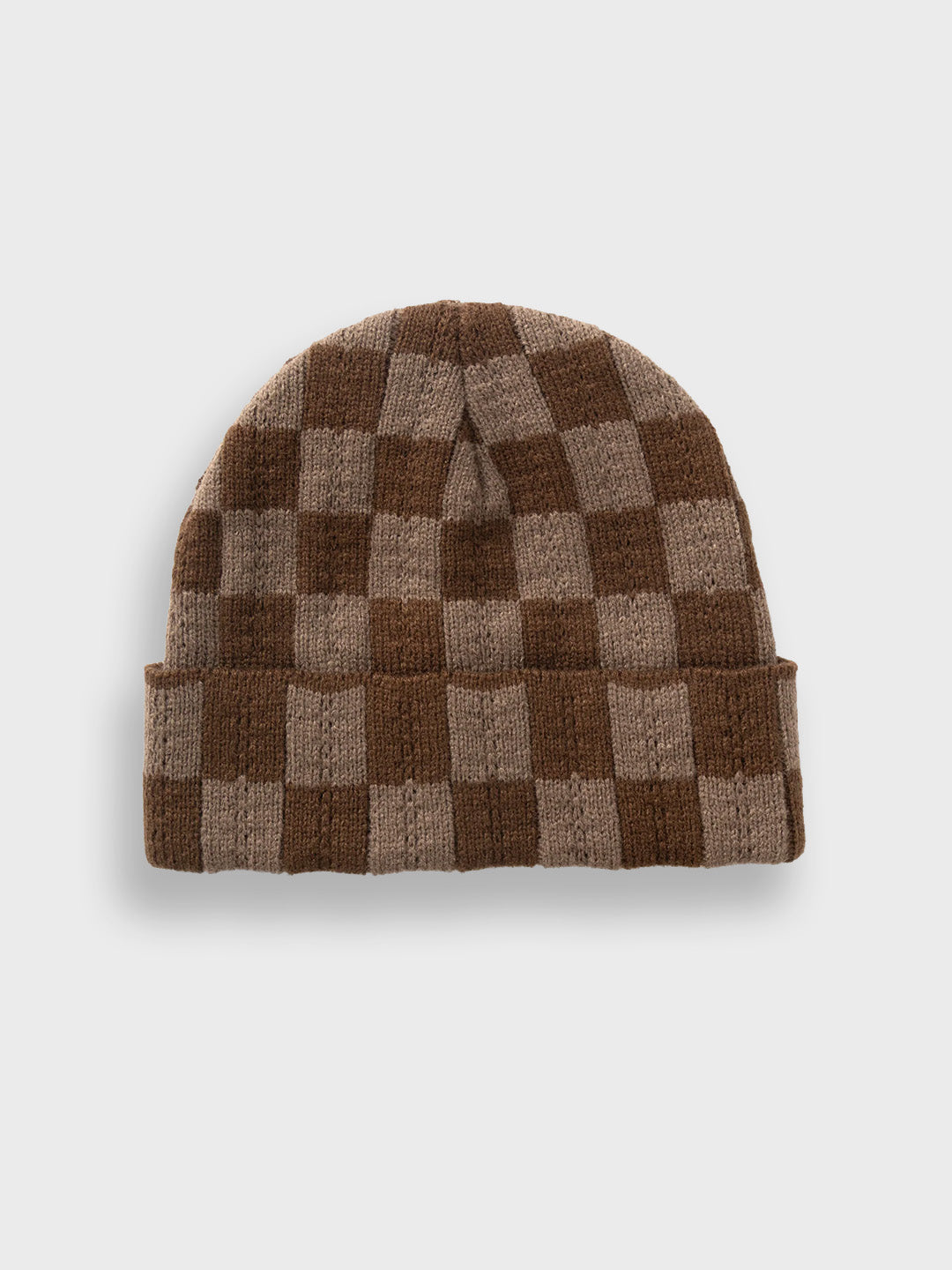 Service Works Chunky Check Beanie Brown
