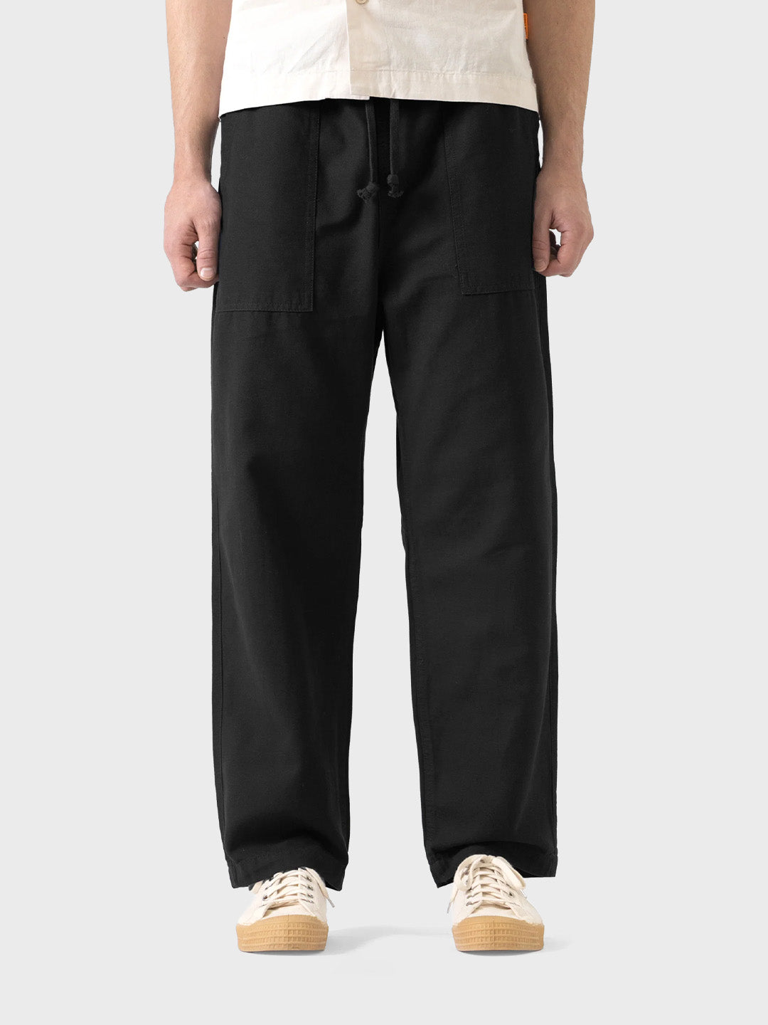 Service Works Classic Chef Pants Black - model voorkant