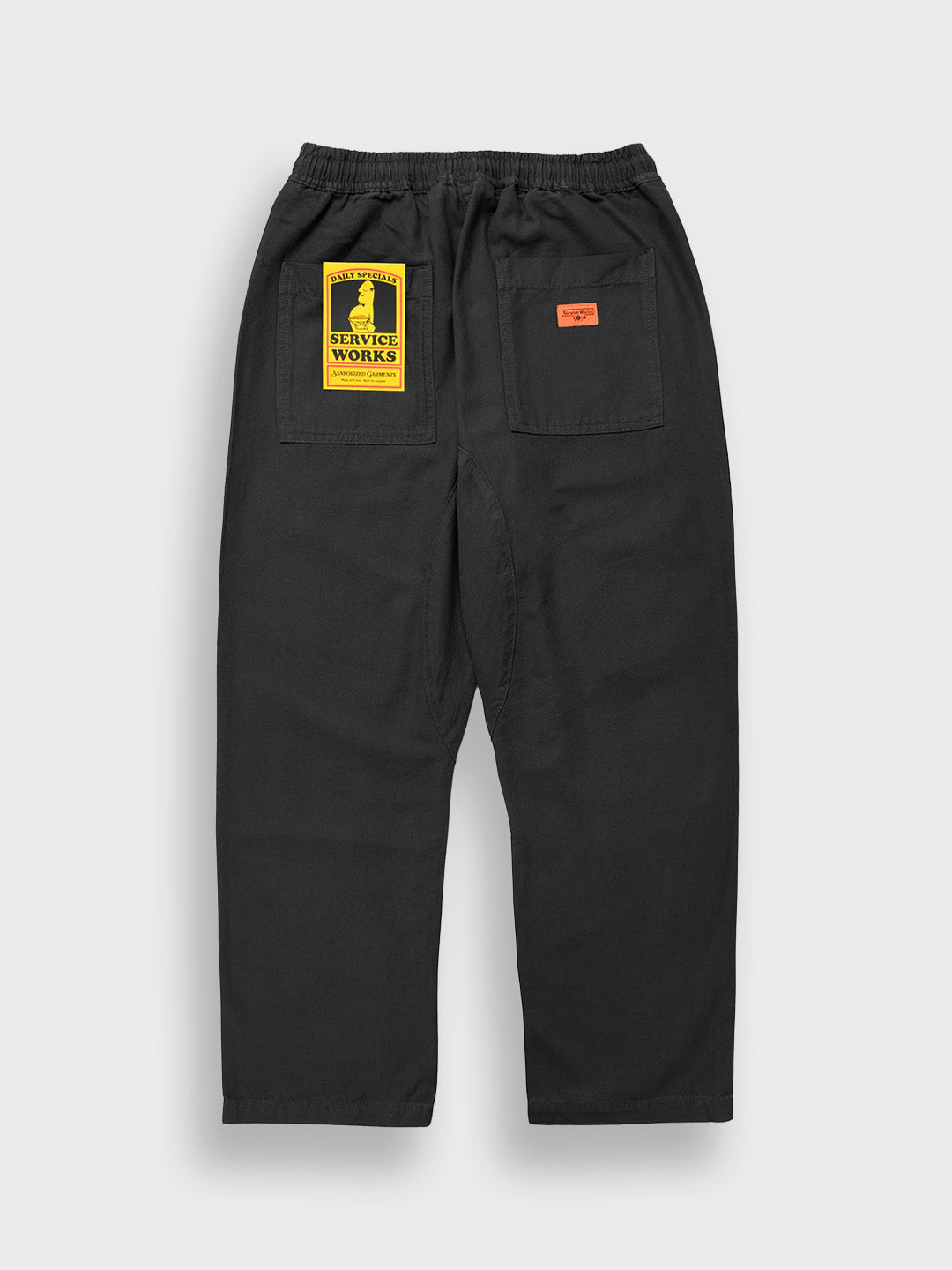 Service Works Classic Chef Pants Black - achterkant