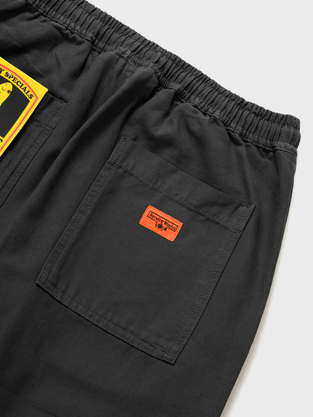 Service Works Classic Chef Pants Black - close-up label