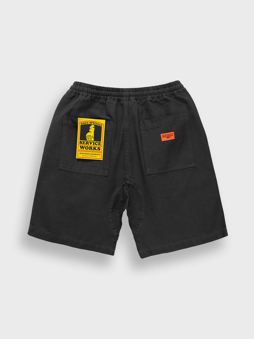 Service Works Classic Chef Shorts Black - achterkant