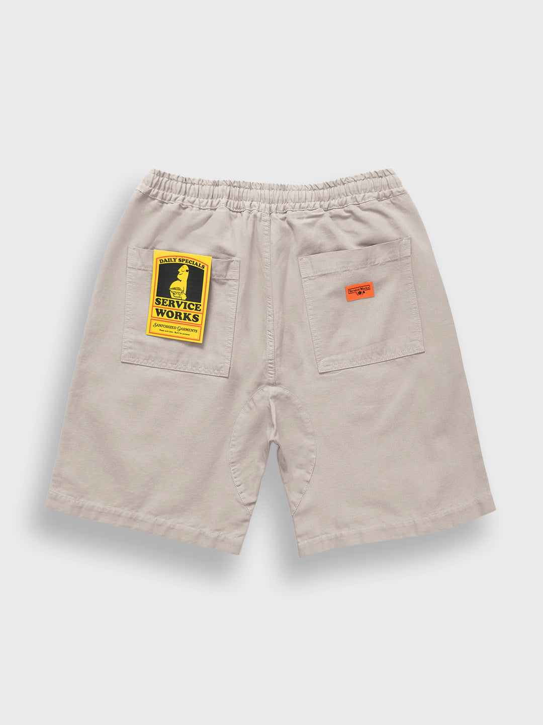 Service Works Classic Chef Shorts Stone - achterkant