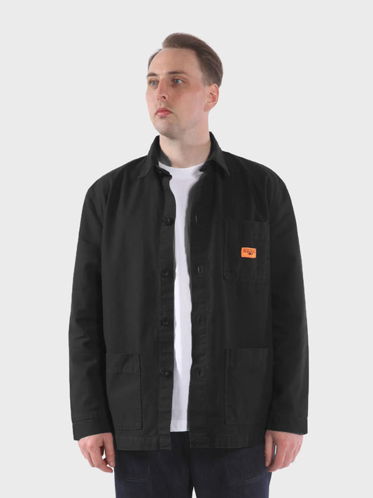 Service Works Classic Chore Shirt Black - voorkant model