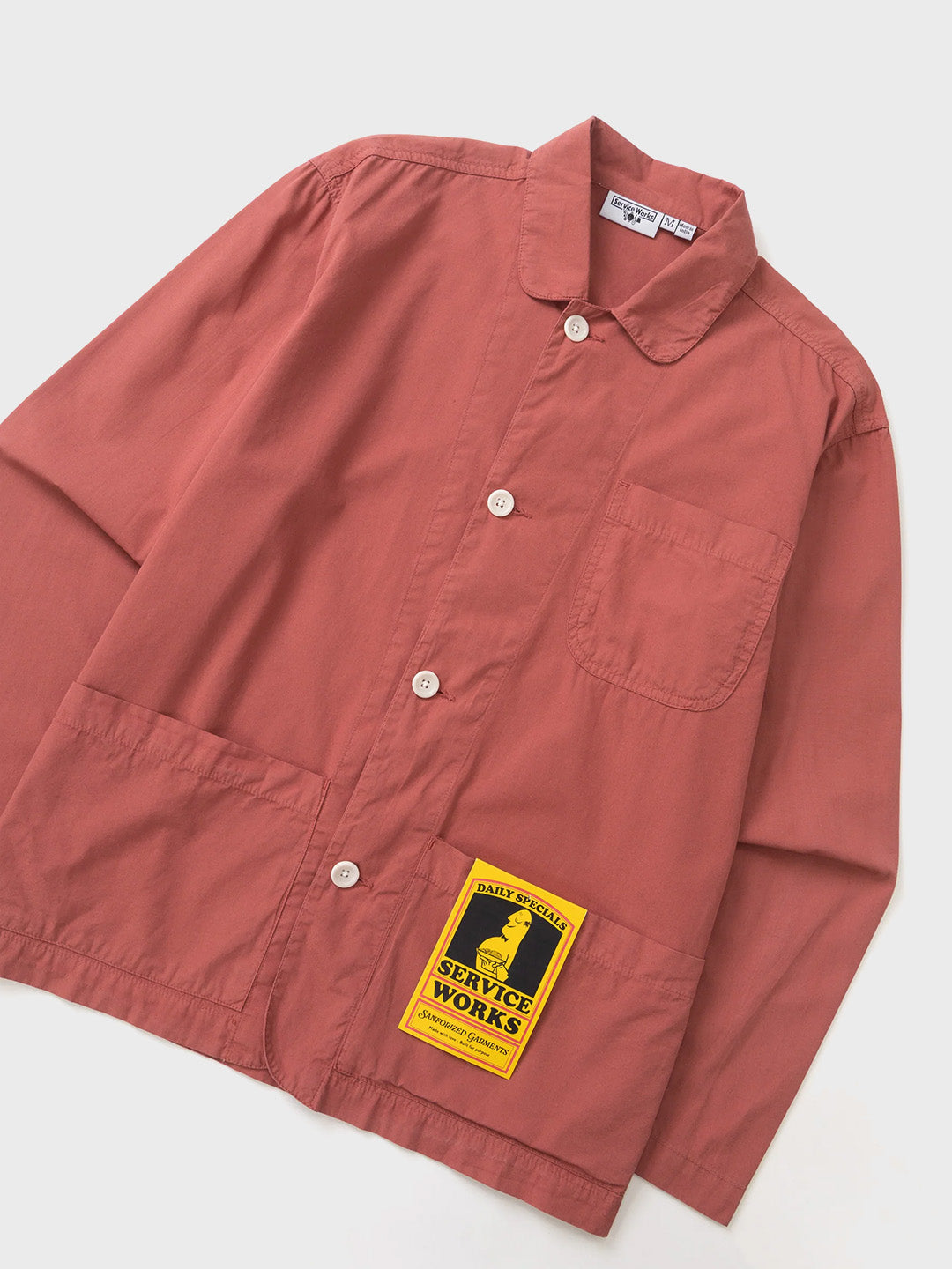 Service Works Easy Chef Shirt Clay - close-up voorkant