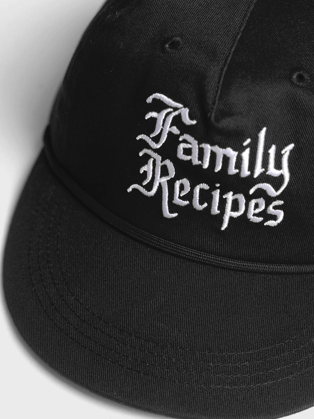 Service Works Family Recipes Cap Black - close-up graphic