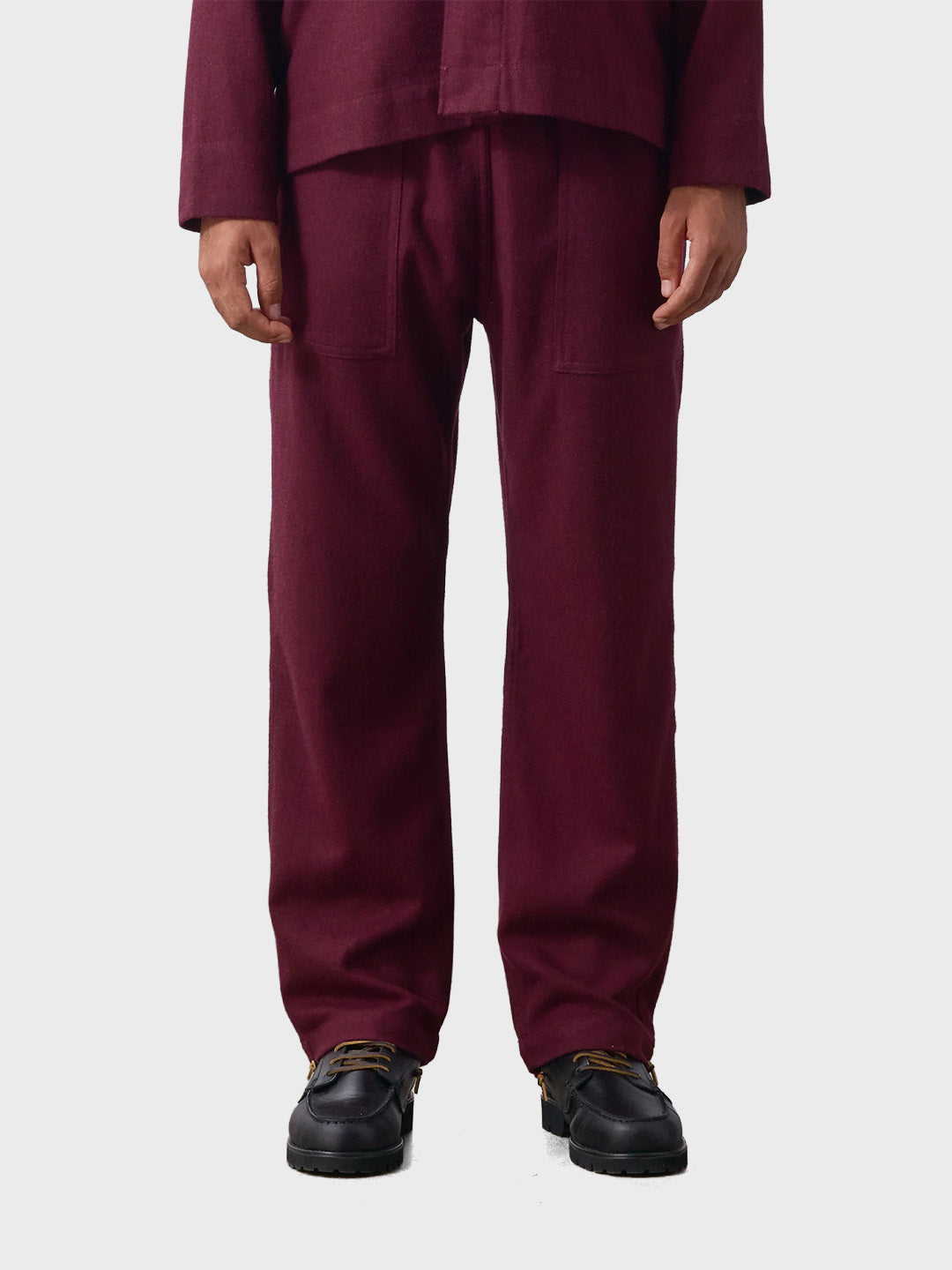 Service Works Flannel Chef Pants Burgundy