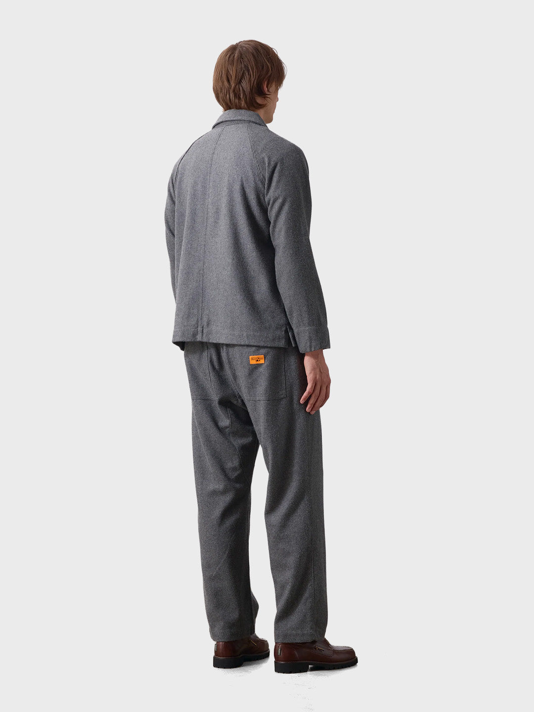 Service Works Flannel FOH Overshirt Charcoal – achterkant