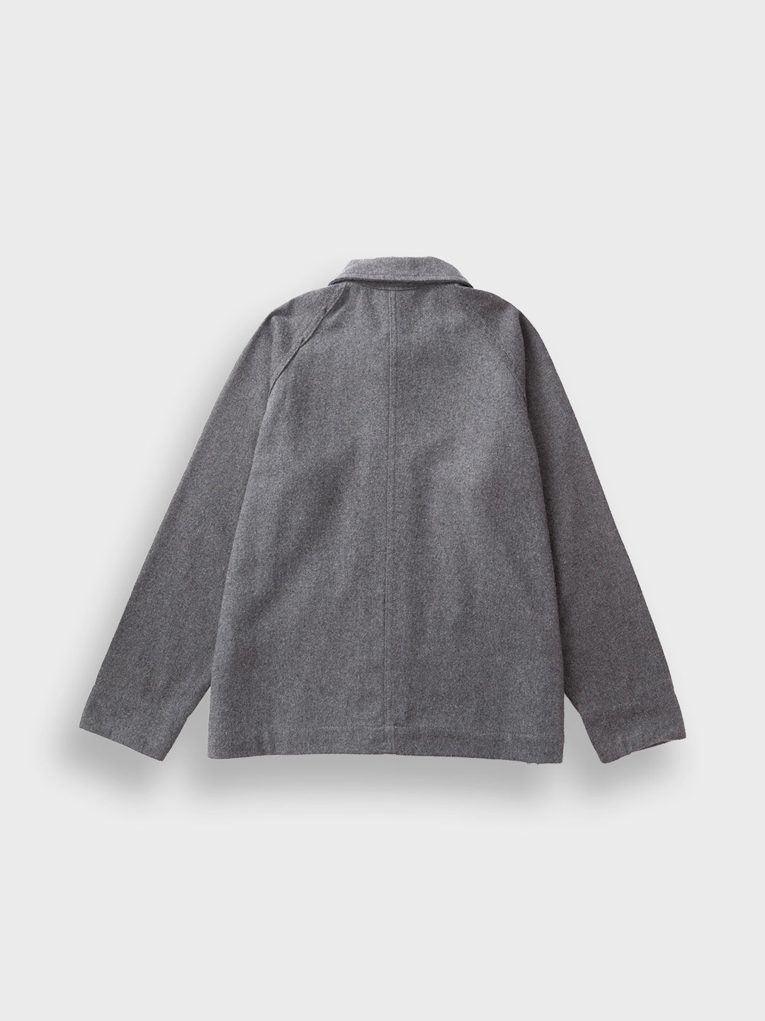 Service Works Flannel FOH Overshirt Charcoal – productfoto achter