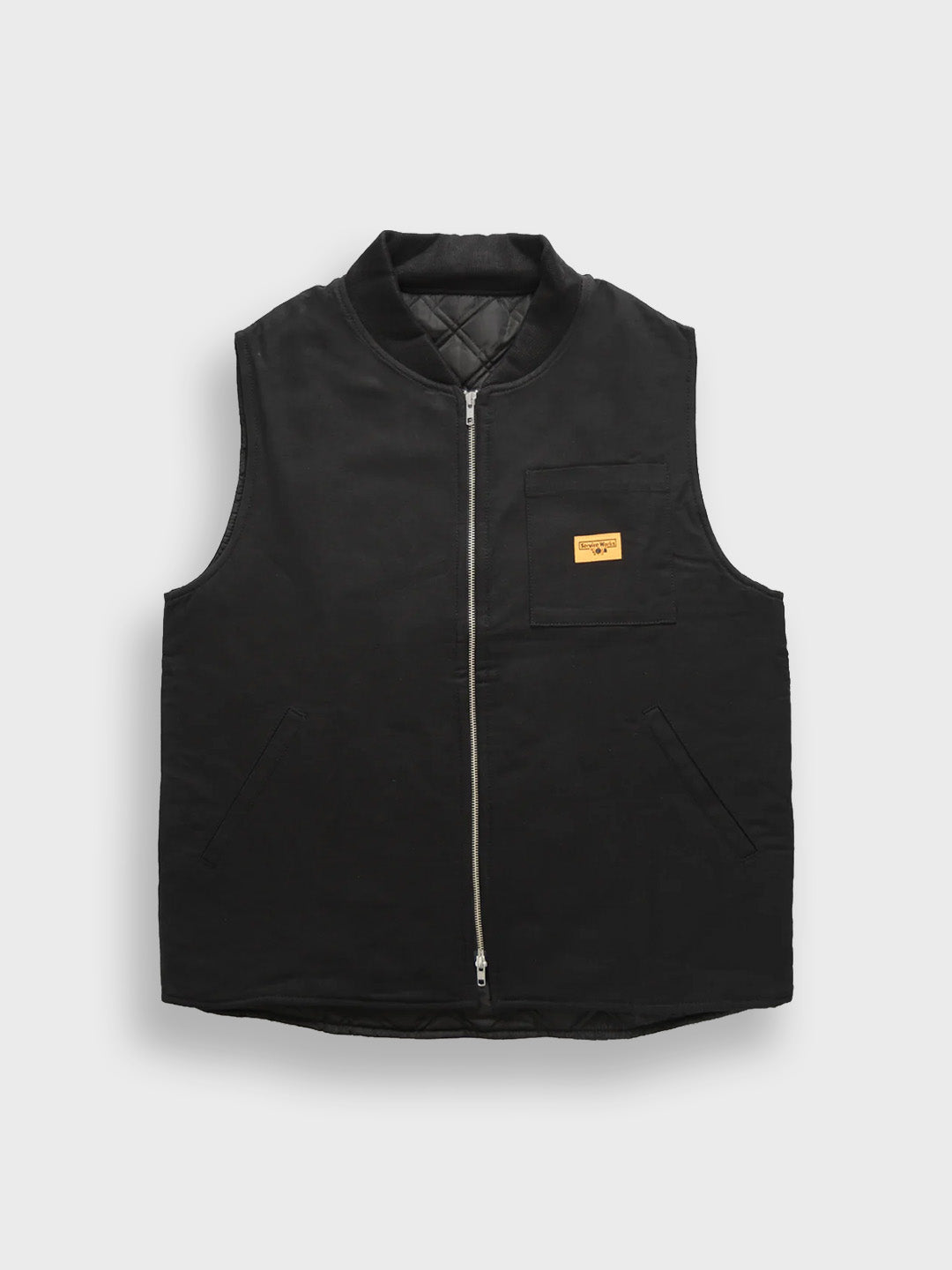 Service Works Padded Work Vest Black – productfoto voor