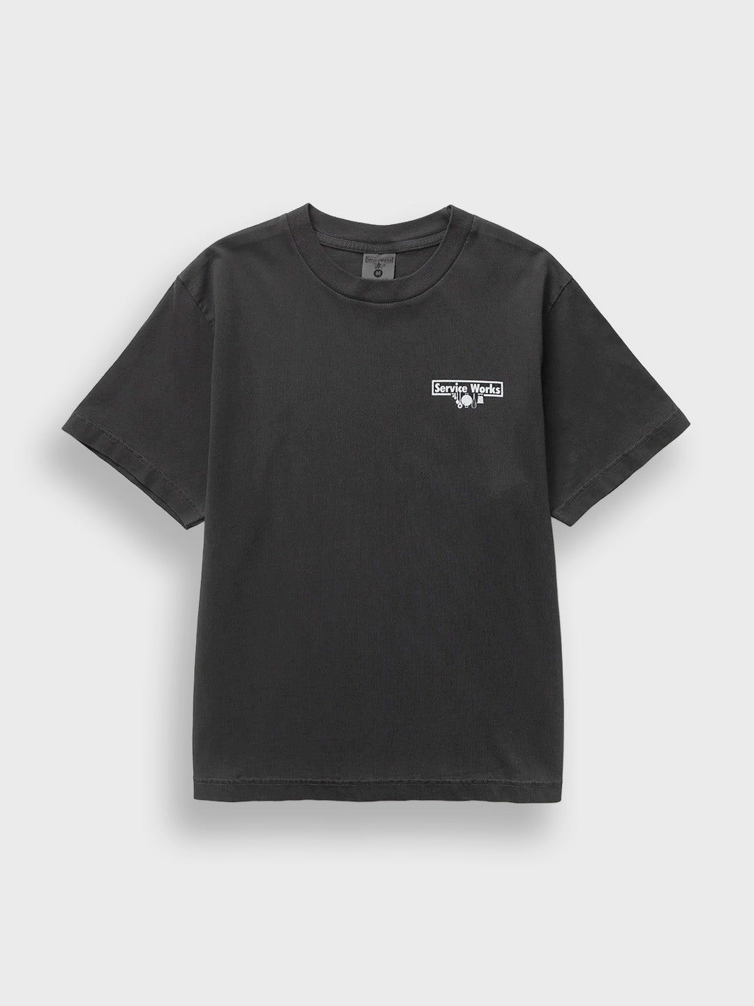Service Works Pigment Dyed Trademark T-Shirt Black - voorkant