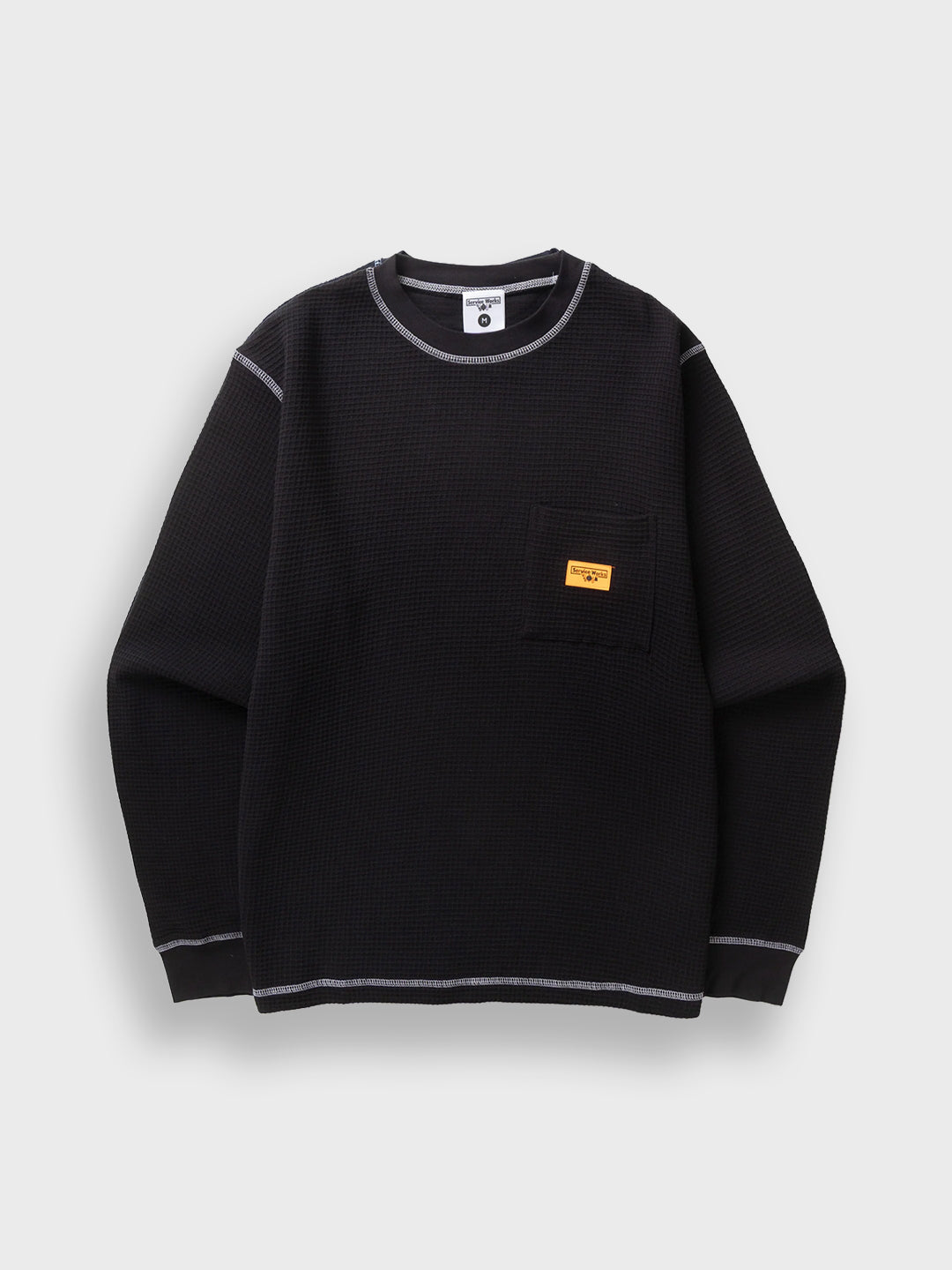 Service Works Waffle Thermal Longsleeve Black – productfoto voor