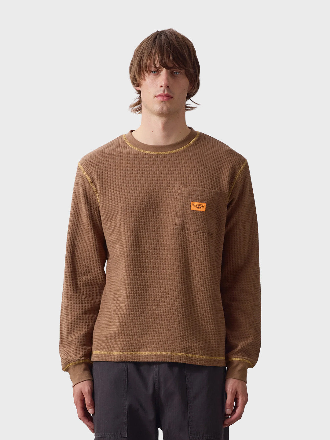 Service Works Waffle Thermal Longsleeve Brown