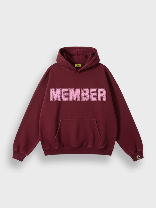 The Missing Piece Classic Hoodie Bordeaux voorkant