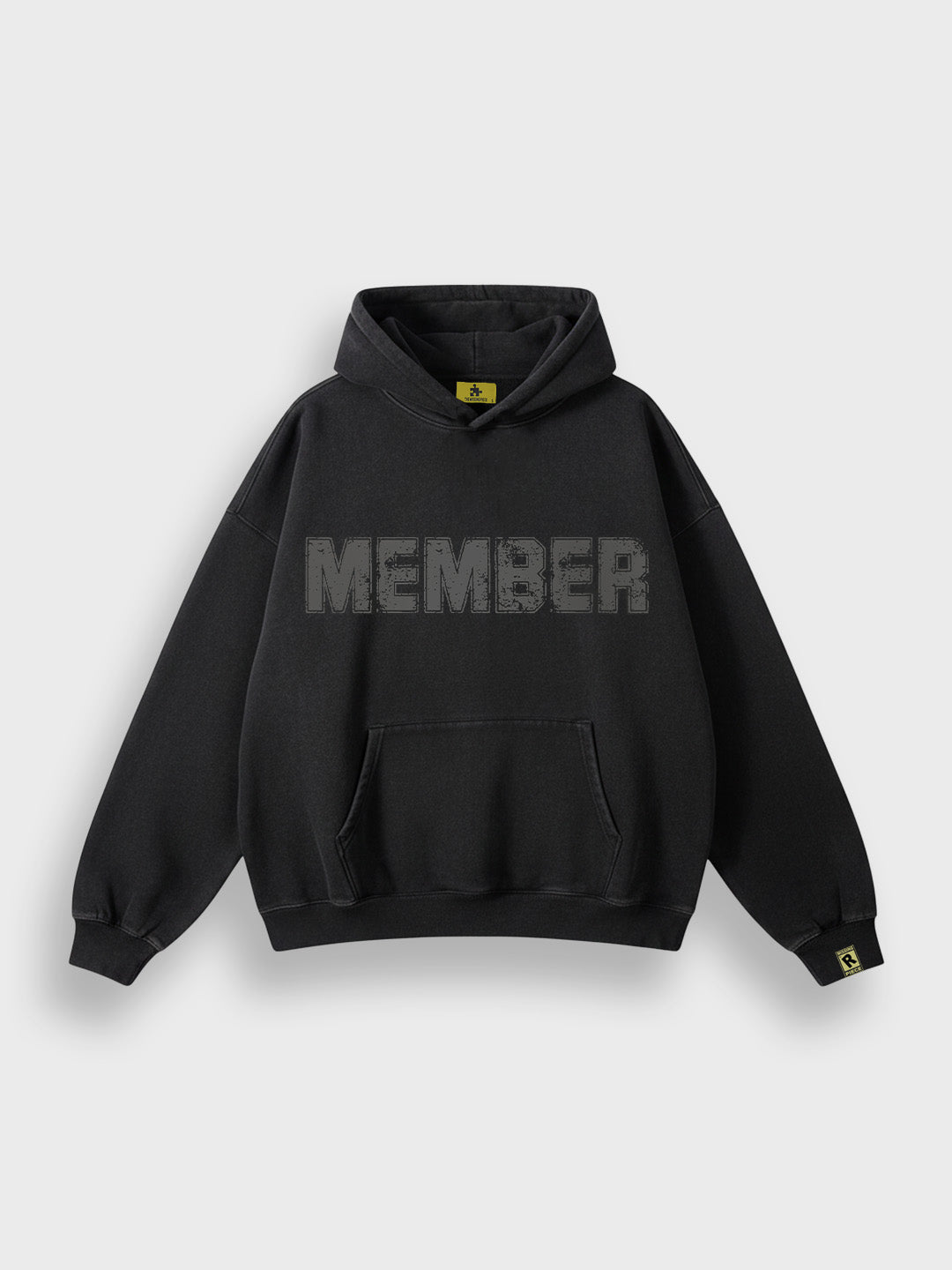 The Missing Piece Classic Hoodie Washed Black voorkant