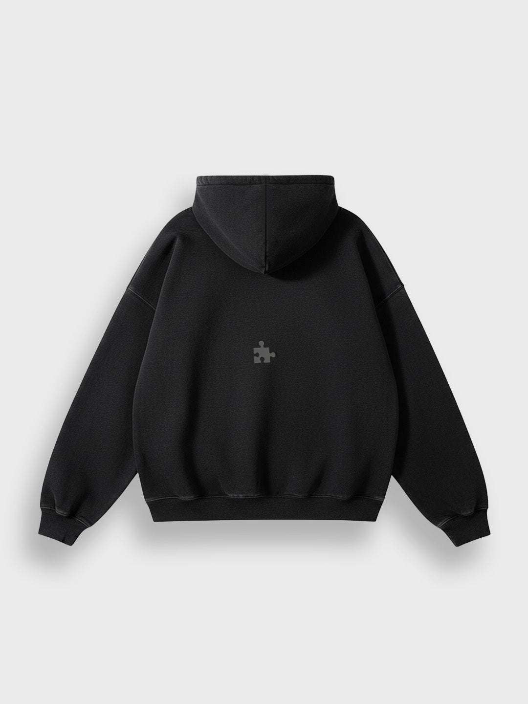 The Missing Piece Classic Hoodie Washed Black achterkant
