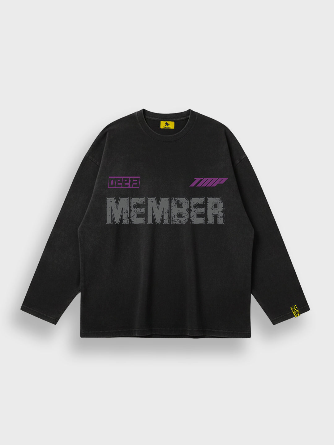 The Missing Piece Classic Longsleeve washed black voorkant