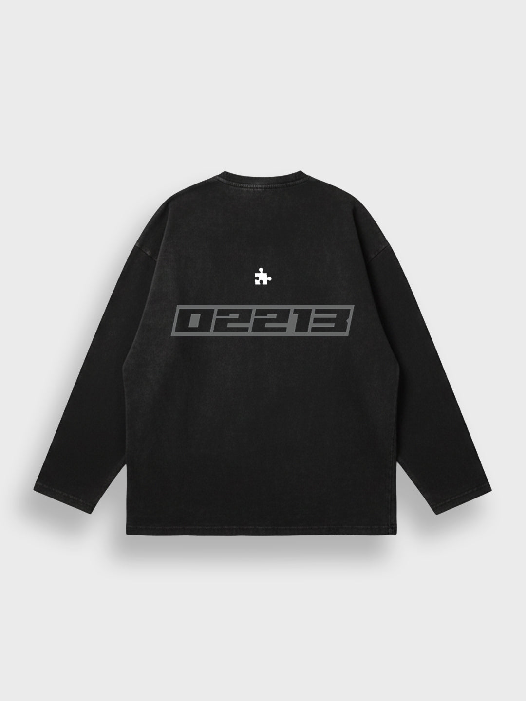 The Missing Piece Classic Longsleeve washed black achterkant