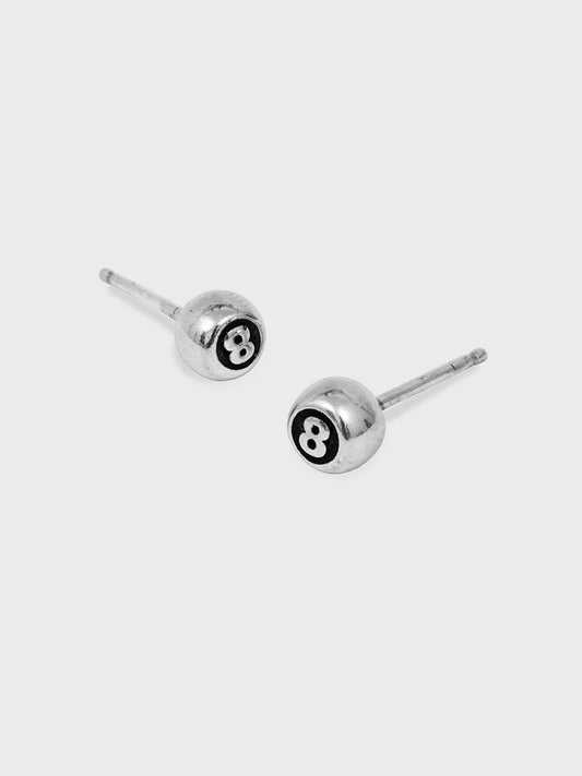 TwoJeys 8 Ball Earrings Silver – paar oorbellen packshot
