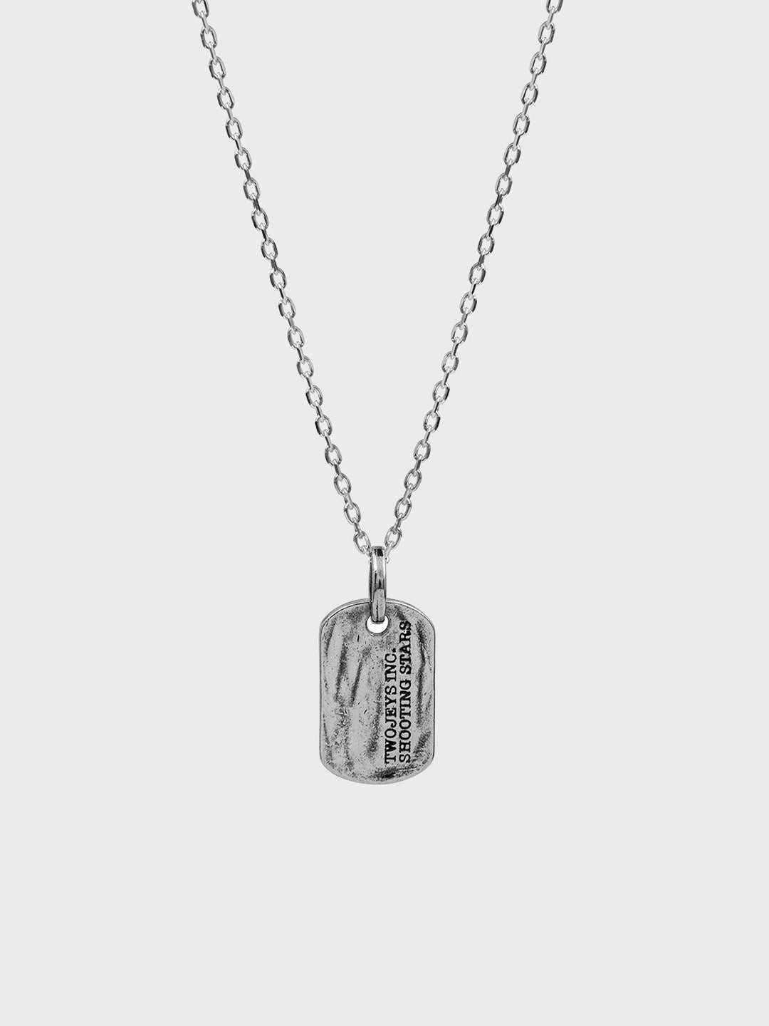 TwoJeys Dog Tag Necklace Silver – achterkant