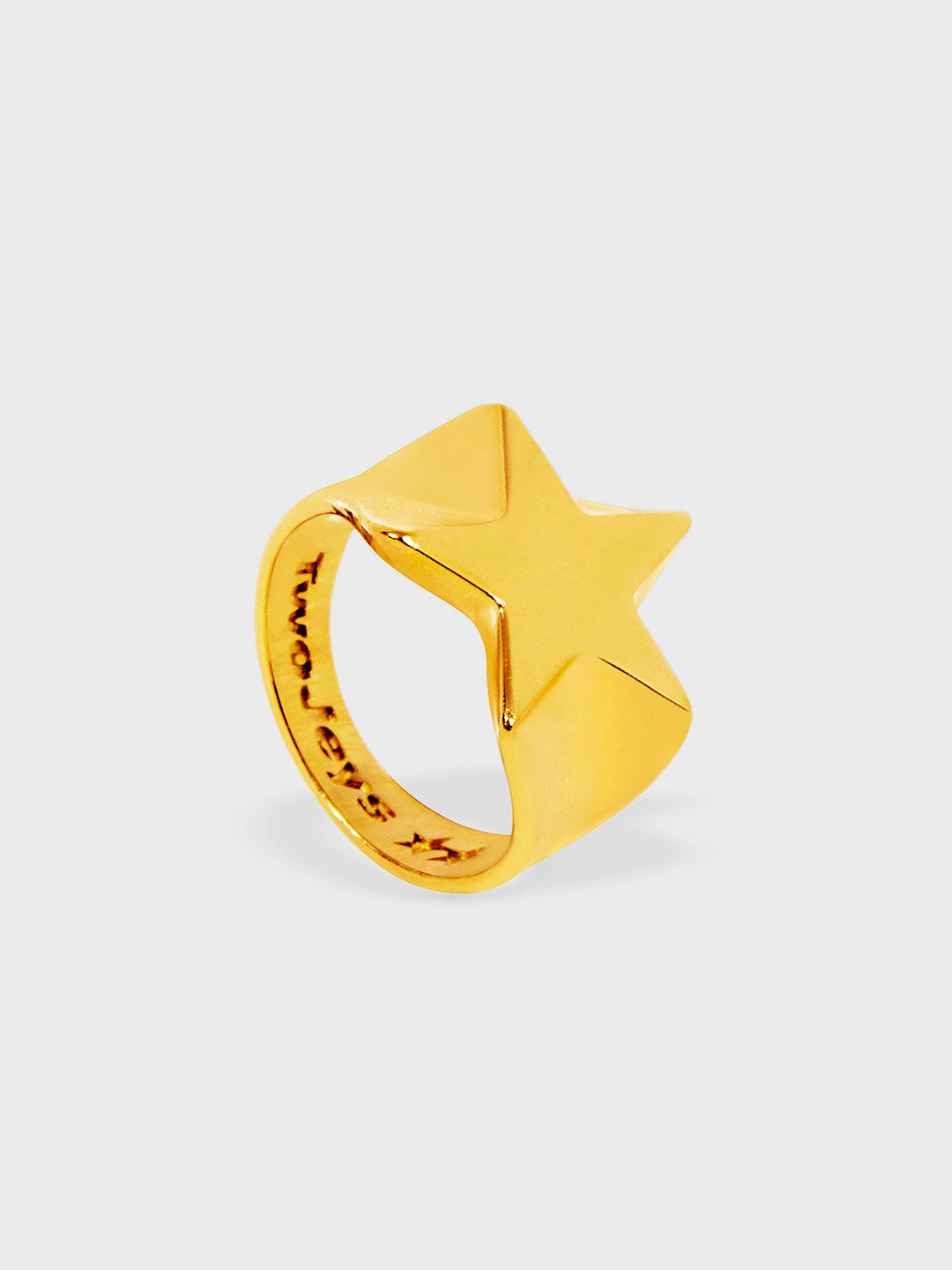 twojeys shooting star ring gold