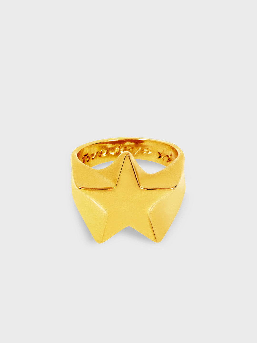 twojeys shooting star ring gold