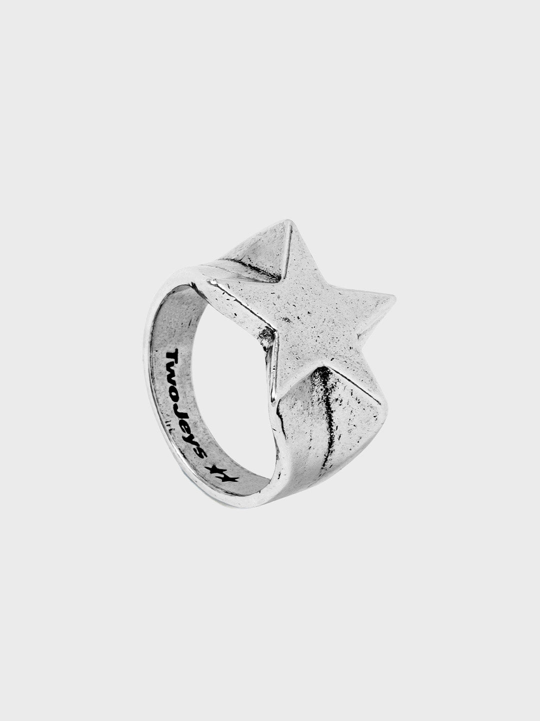 twojeys shooting star ring silver